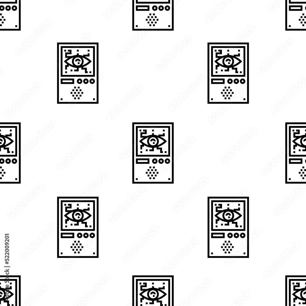 Poster domotics icon pattern. seamless domotics pattern on white background.