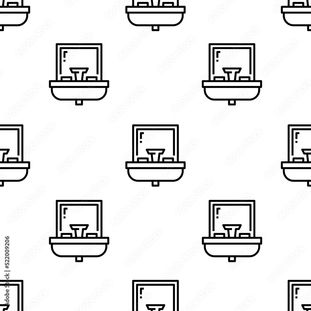 Poster sink icon pattern. seamless sink pattern on white background.