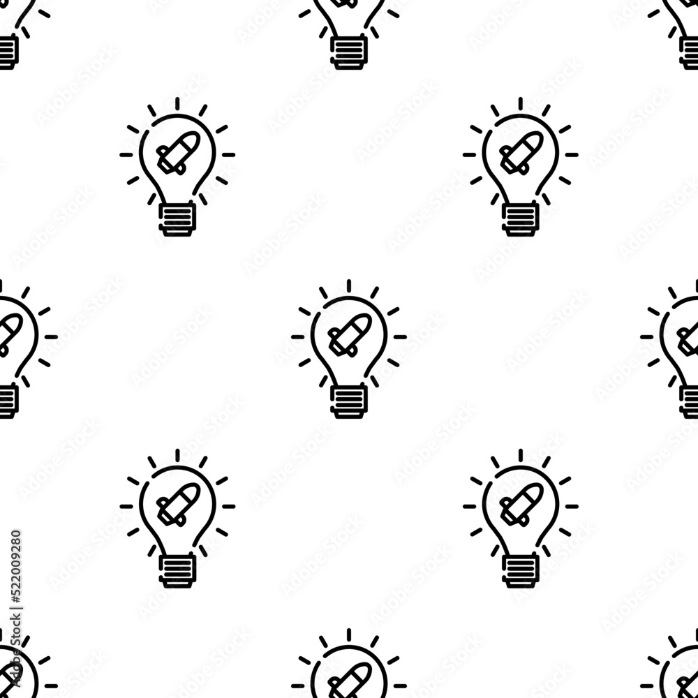 Poster idea icon pattern. seamless idea pattern on white background.