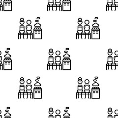 mixed icon pattern. Seamless mixed pattern on white background.