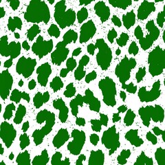 Green tiger. Exotic animal skin texture. Tiger skin on white background. Gentle classic texture for designer background.
