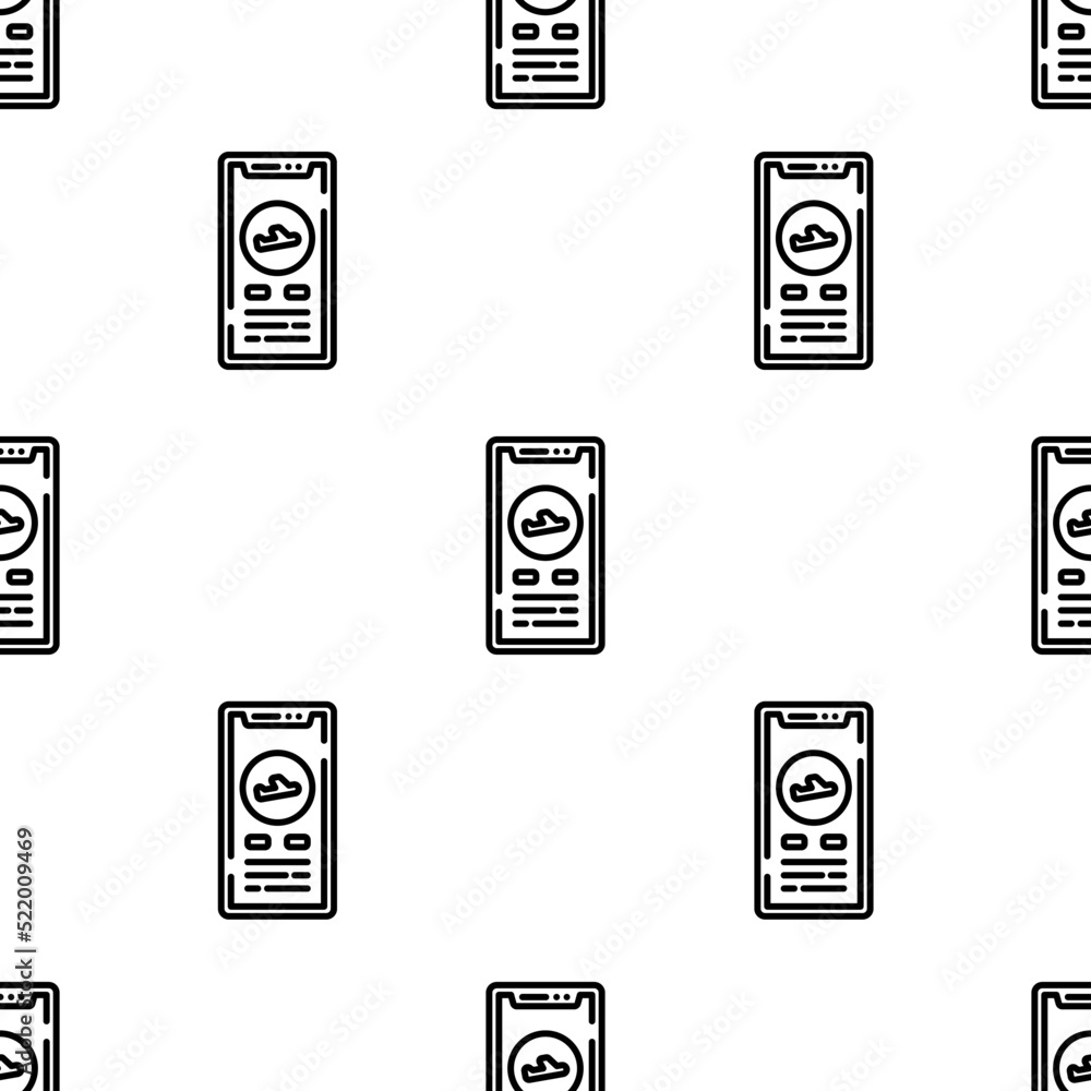 Poster check in icon pattern. seamless check in pattern on white background.