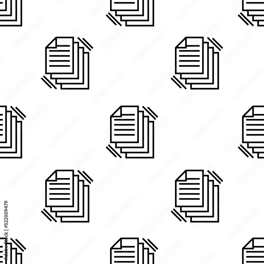 Poster files icon pattern. seamless files pattern on white background.