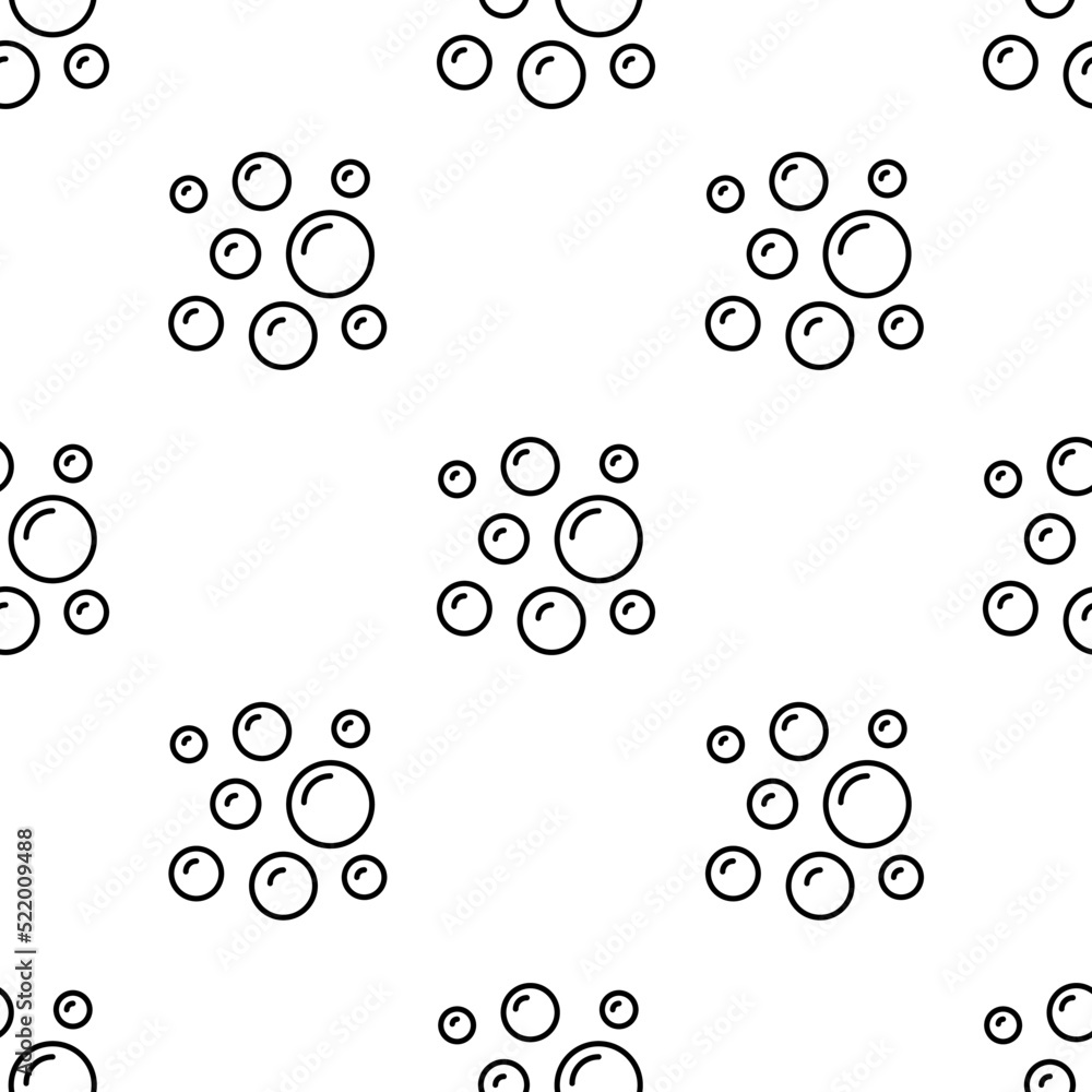 Poster bubbles icon pattern. seamless bubbles pattern on white background.