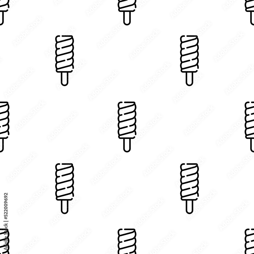 Poster popsicle icon pattern. seamless popsicle pattern on white background.