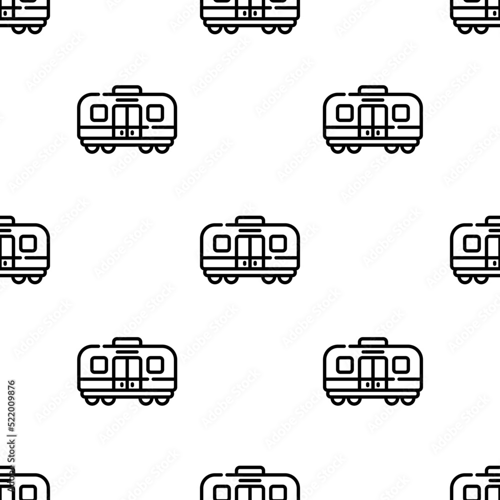 Poster train icon pattern. seamless train pattern on white background.