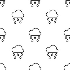 raining icon pattern. Seamless raining pattern on white background.