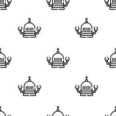 robot icon pattern. Seamless robot pattern on white background.