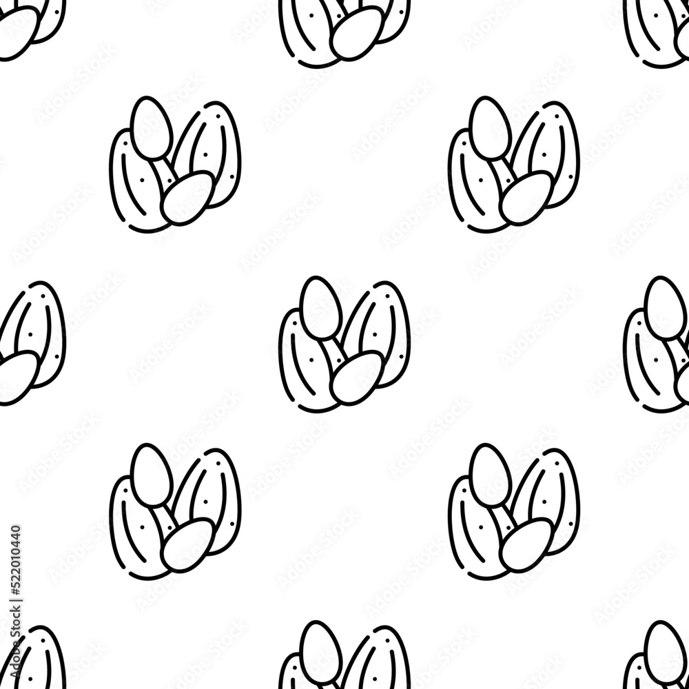 Poster seeds icon pattern. seamless seeds pattern on white background.