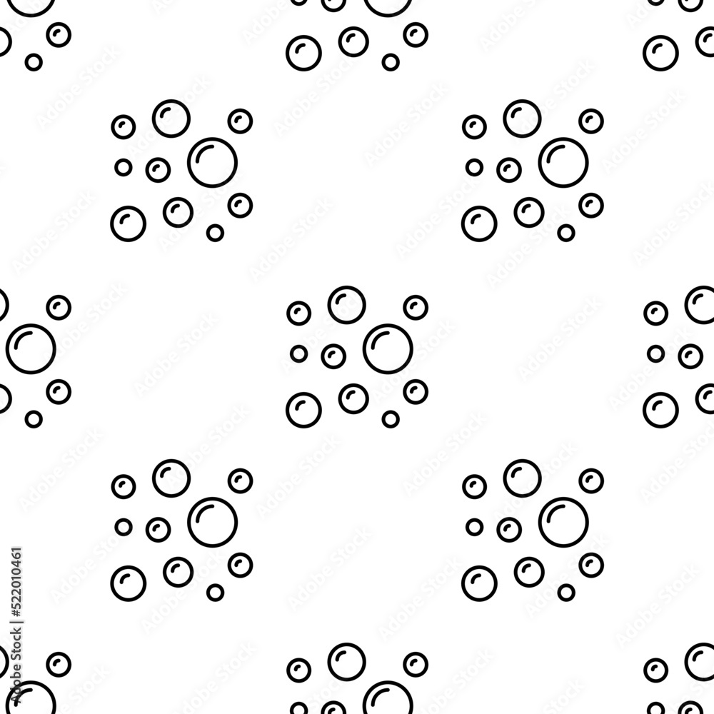 Poster bubbles icon pattern. seamless bubbles pattern on white background.