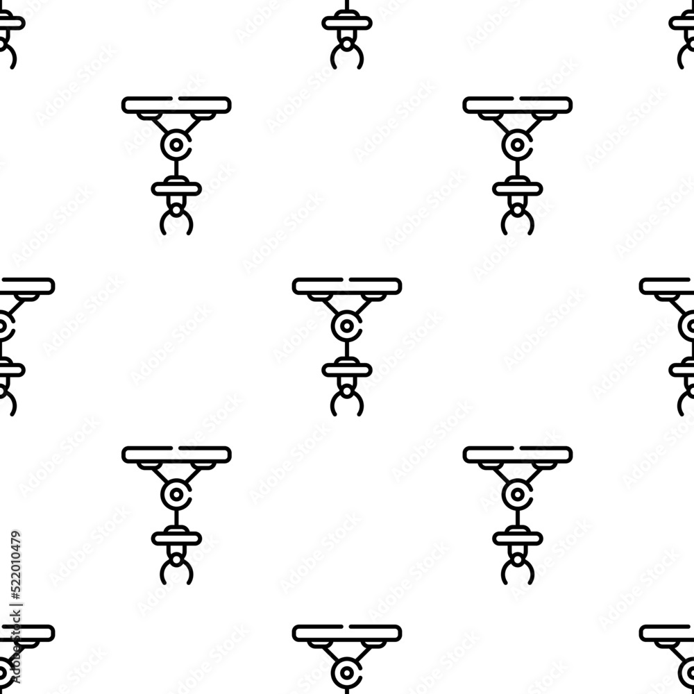 Poster industrial robot icon pattern. seamless industrial robot pattern on white background.