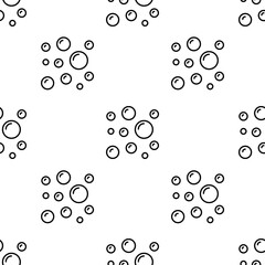 bubbles icon pattern. Seamless bubbles pattern on white background.