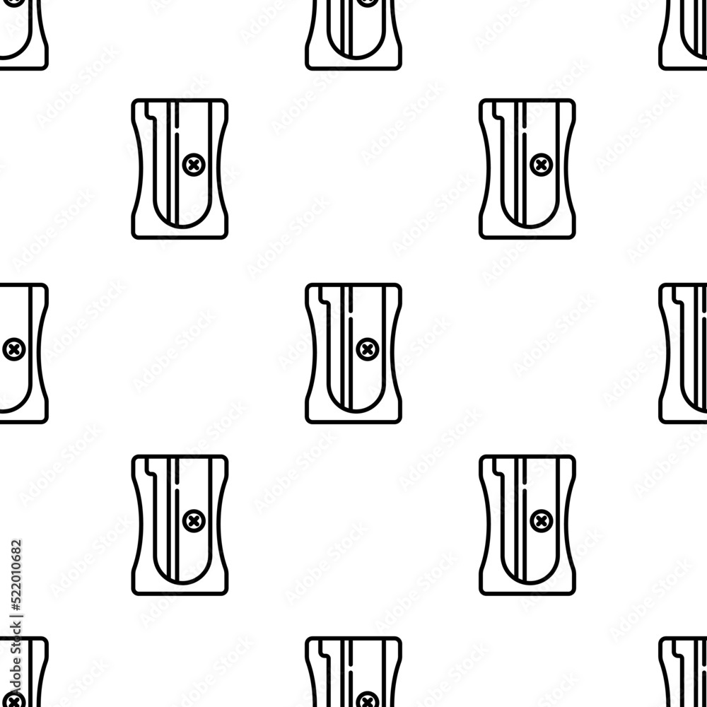 Aufkleber sharpener icon pattern. seamless sharpener pattern on white background.