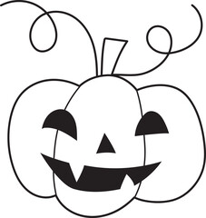 Smiling halloween pumpkin clipart