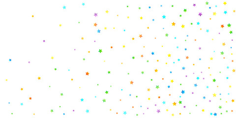 Rainbow Festive Confetti. Carnival Star Falling.