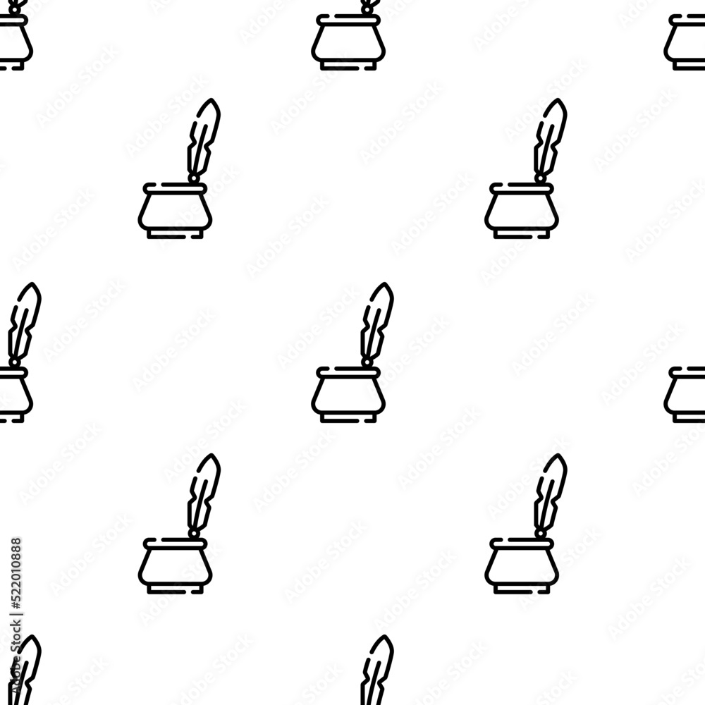 Poster ink icon pattern. seamless ink pattern on white background.