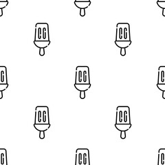 popsicle icon pattern. Seamless popsicle pattern on white background.