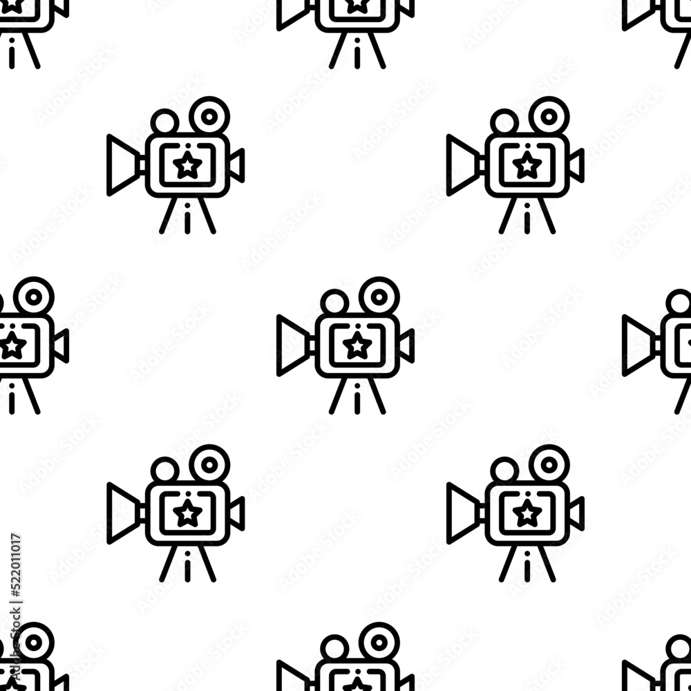 Aufkleber camera icon pattern. seamless camera pattern on white background.