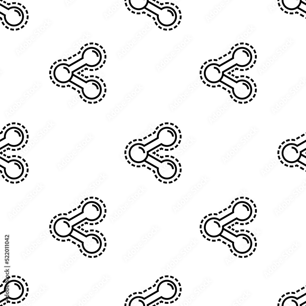 Poster share icon pattern. seamless share pattern on white background.