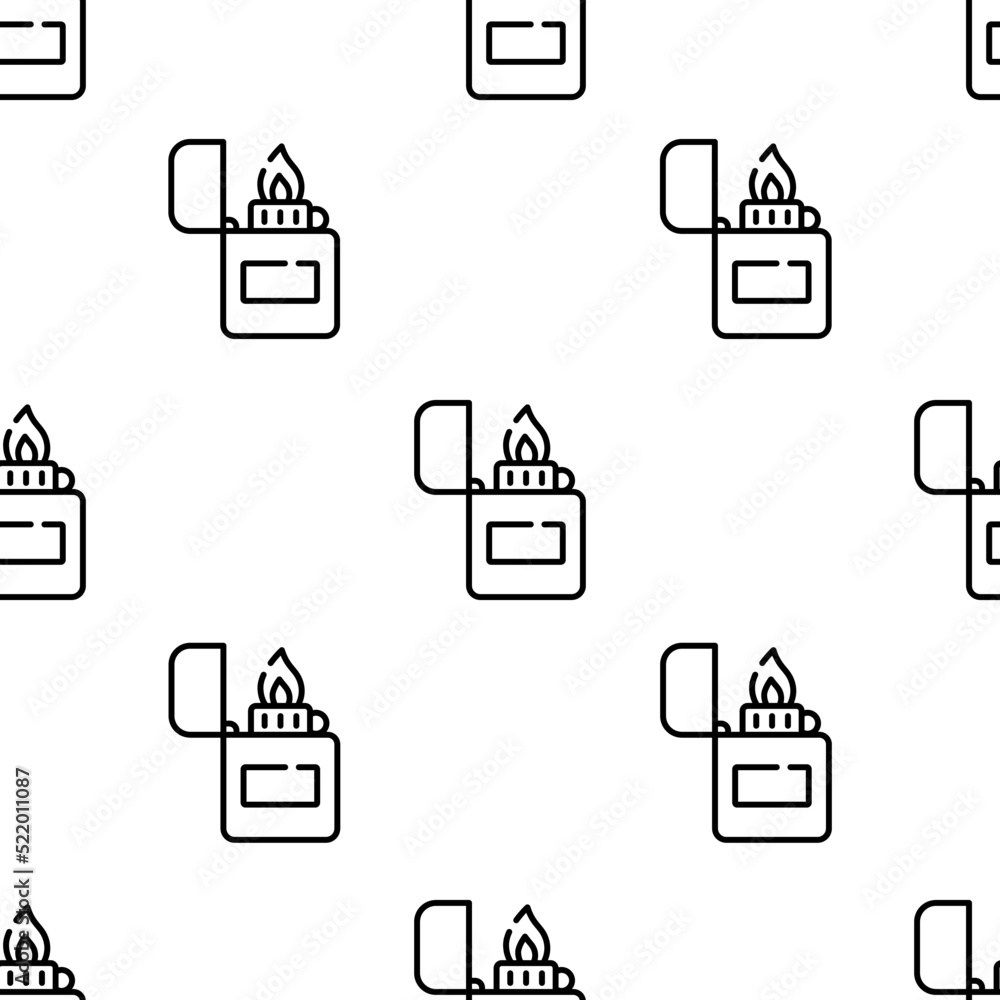 Poster lighter icon pattern. seamless lighter pattern on white background.