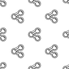share icon pattern. Seamless share pattern on white background.