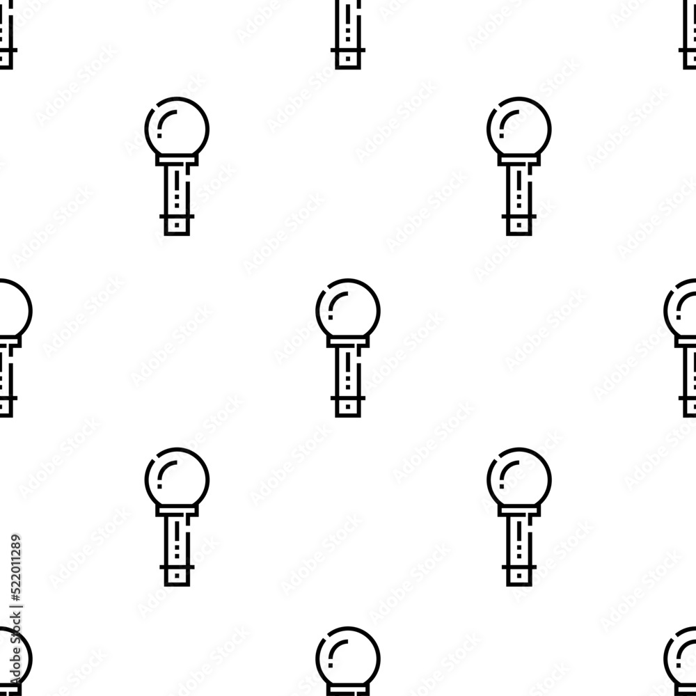 Aufkleber microphone icon pattern. seamless microphone pattern on white background.