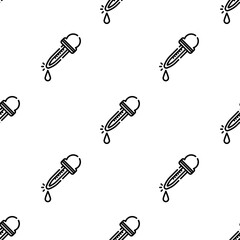 eyedropper icon pattern. Seamless eyedropper pattern on white background.