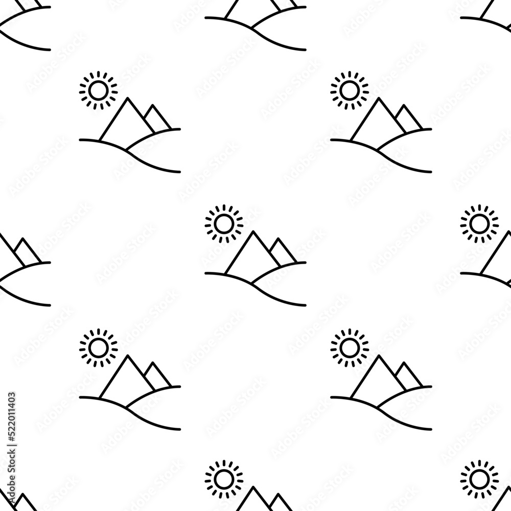 Poster pyramid icon pattern. seamless pyramid pattern on white background.