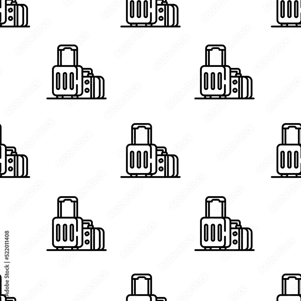 Poster suitcase icon pattern. seamless suitcase pattern on white background.