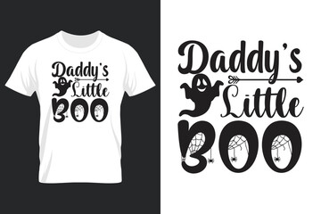 Daddy's Little Boo, Halloween SVG T Shirt Design