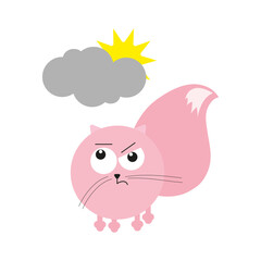 ANGRY CUTE CAT ILLUSTRATION VECTOR FILE