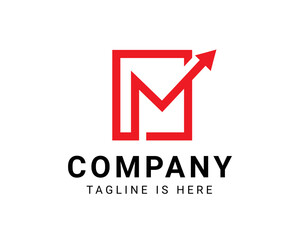 Letter M finance logo