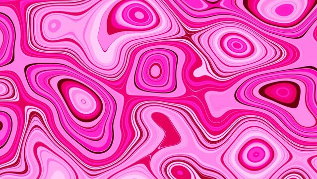 Seamless looping Pink Reddish color paint liquid Fluid motion texture abstract Background. Video animation 4K Ultra HD 3840X2160