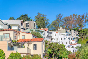 Villas and apartment buildings in San Francisco, California