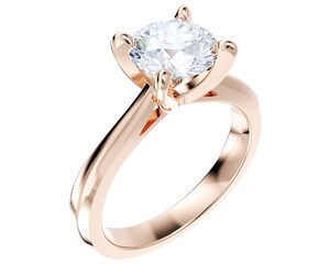 Engagement Ring Design For Women, 3D Rendering
