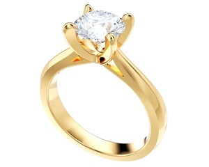 Engagement Ring Design For Women, 3D Rendering