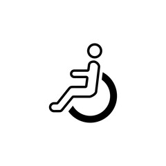 Disabled sign icon isolated on white background