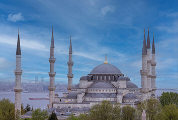 Fototapeta na wymiar Istanbul, Turkey - April 29, 2022 - The Hagia Sophia Mosque.