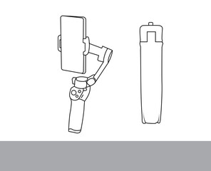 Mobile phone holder icon. outline mobile phone holder vector icon for web design isolated on white background. mobile stand vector design  free EPS download