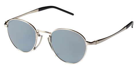 Blue stylish sunglasses, isolated on white background
