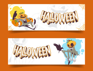 halloween banner vector illustration