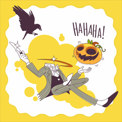 jack o lantern halloween vector illustration