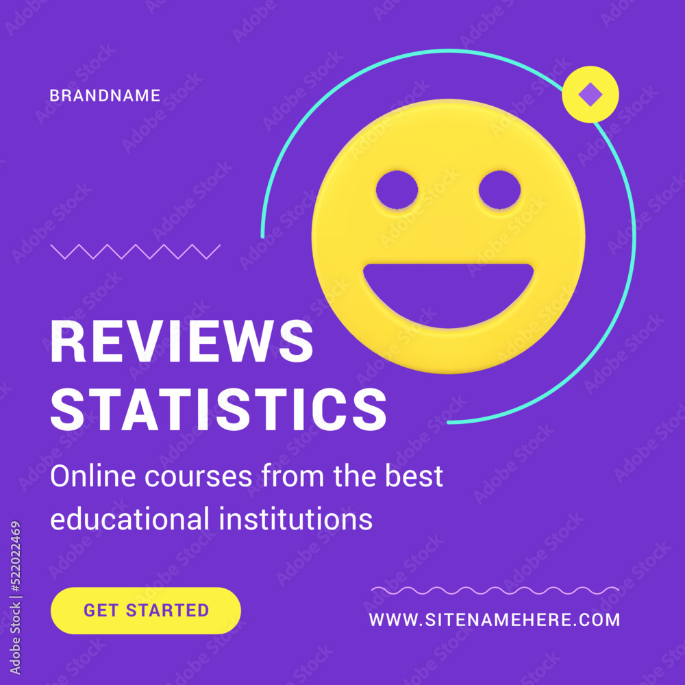 Aufkleber reviews statistic service quality evaluation ai technology web post realistic 3d icon vector