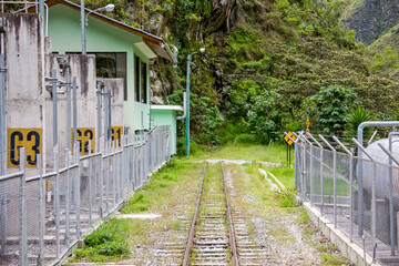 Railway in Cusco city in Peru South America Historic city of the Inca Empire