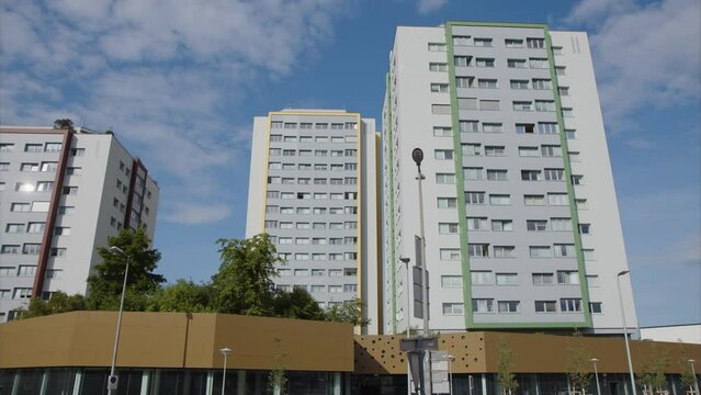 older skyscrapers at Sankt Poelten city center