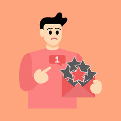 Customer online review rating and feedback illustration