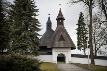 Wooden articular church of All Saints from the mid-15th century, Tvrdosin, Slovakia. UNESCO world heritage site