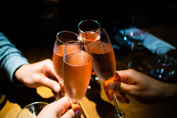 person with champagne