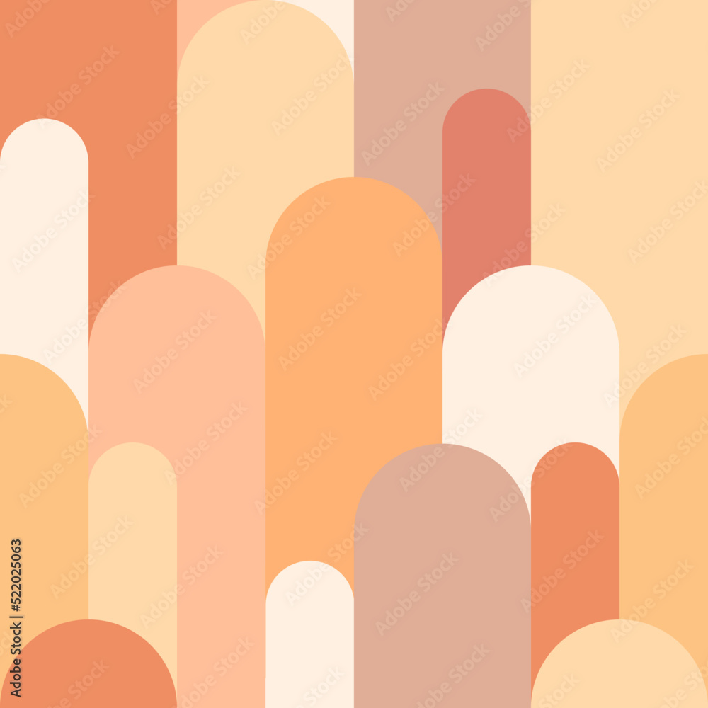 Wall mural boho seamless pattern. abstract background in pastel colors. vector illustration. texture for print.