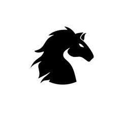 Illustration vector graphic of template logo icon symbol head horse black color